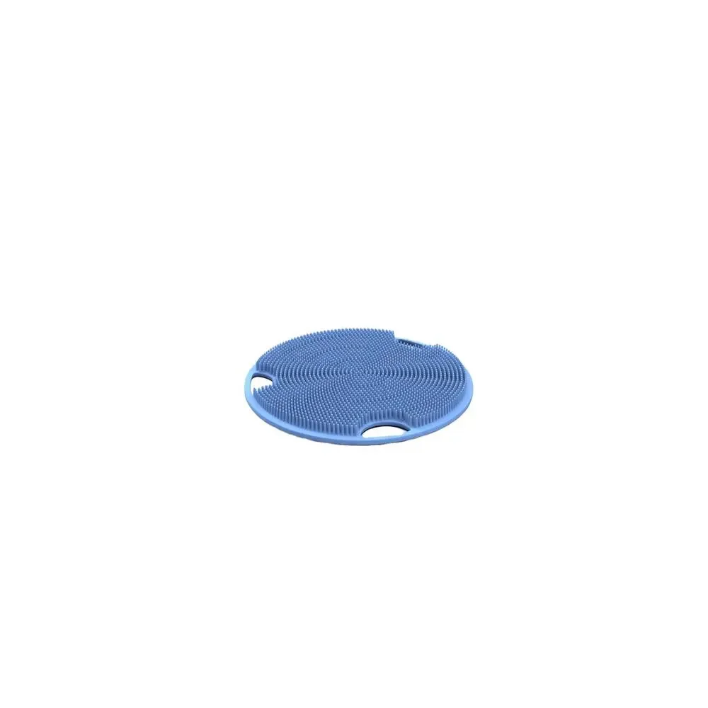 Kayo Body Scrubber round full size silicone light blue NIB